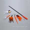 Four-section telescopic feather replacement cat teaser set